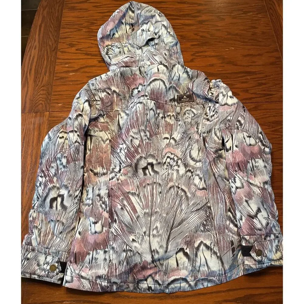 Burton Jet Set DryRide Feather Feathers Women's Ski Jacket XS Blue Snow Coat - Picture 5 of 6